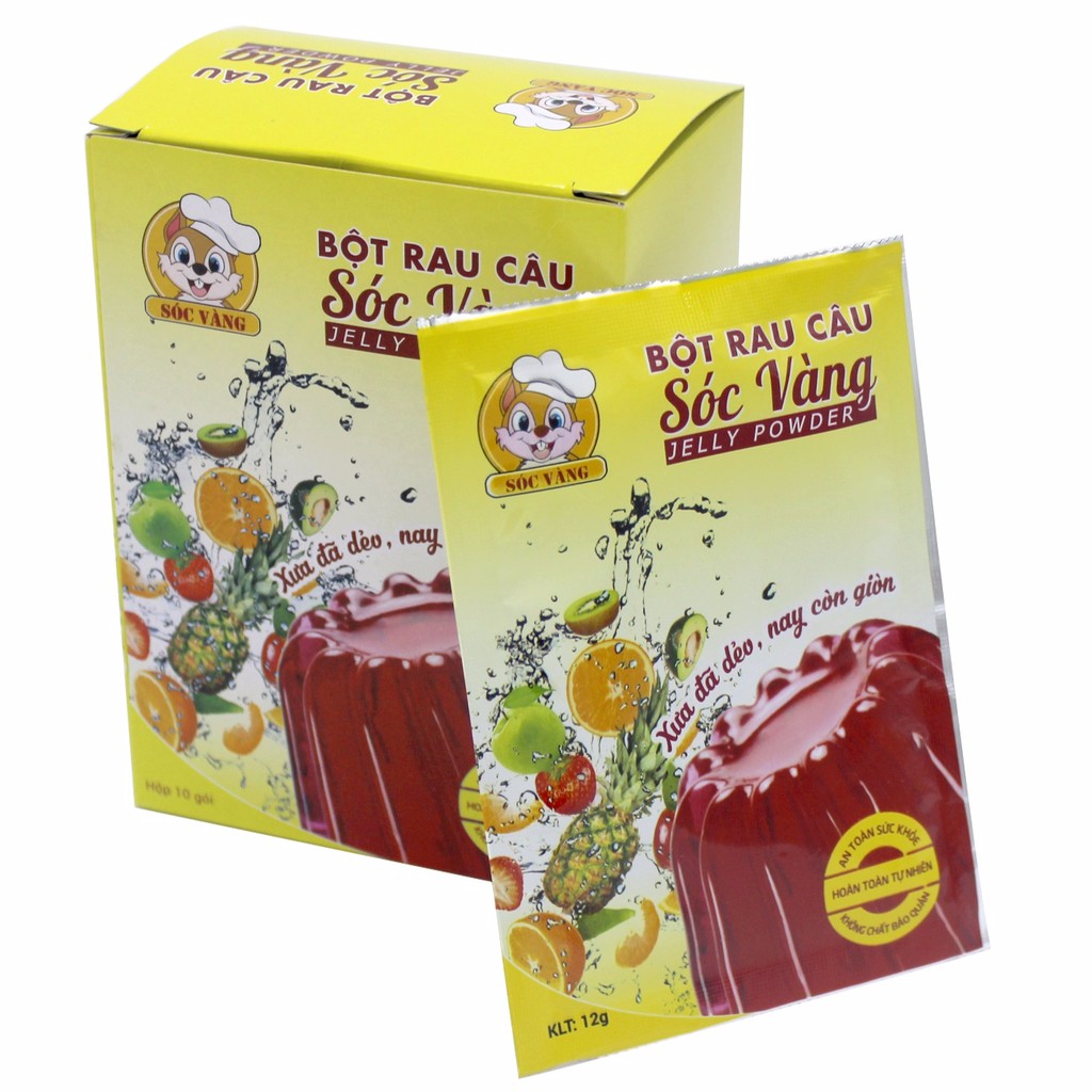 Bột rau câu dẻo giòn Sóc Vàng 10 gói 120g | Lazada.vn