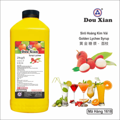 Siro Douxian Hoàng Kim Vải - Can vuông 2.5lit