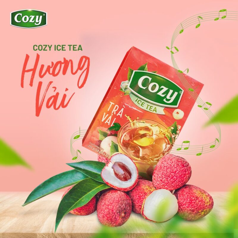 Cozy icetea vải/ Trà Cozy Vải hoà tan