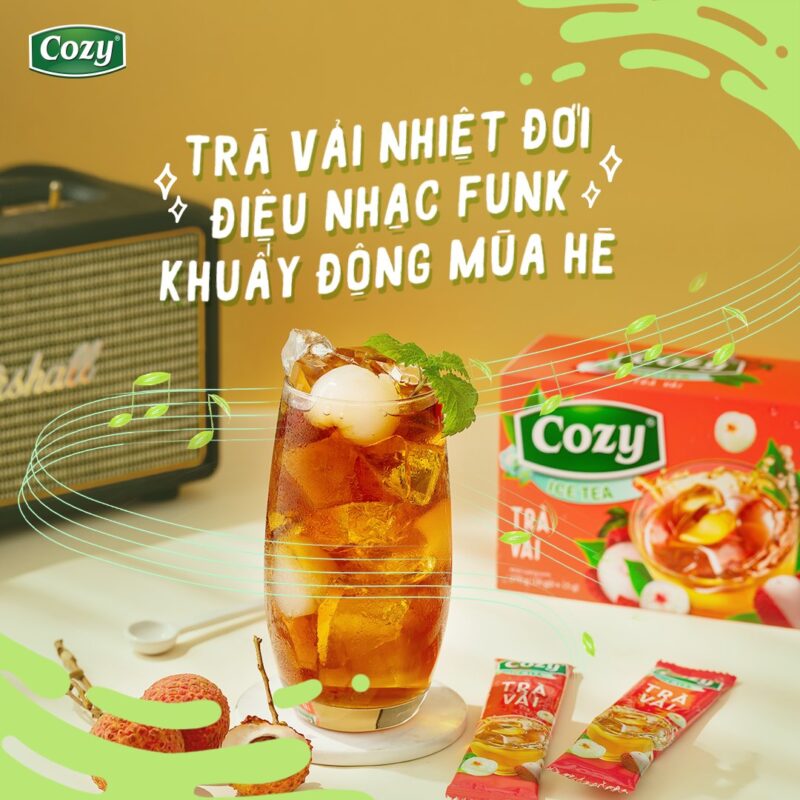 Cozy icetea vải/ Trà Cozy Vải hoà tan