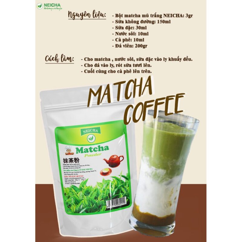 Bột Matcha Mũ Trắng Đài Loan Cao Cấp Neicha ( 500G)