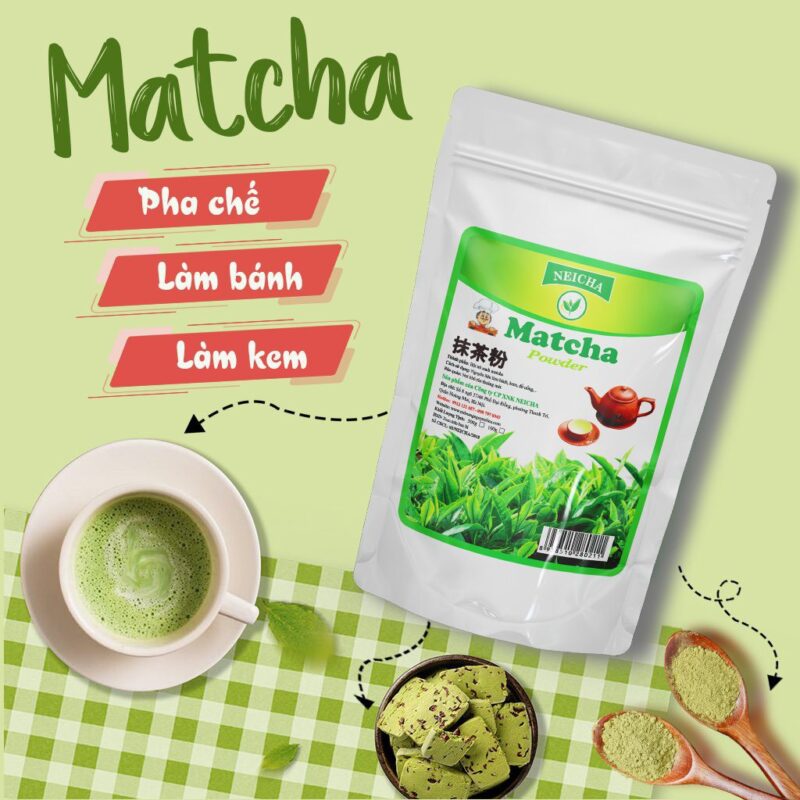 Bột Matcha Mũ Trắng Đài Loan Cao Cấp Neicha ( 500G)