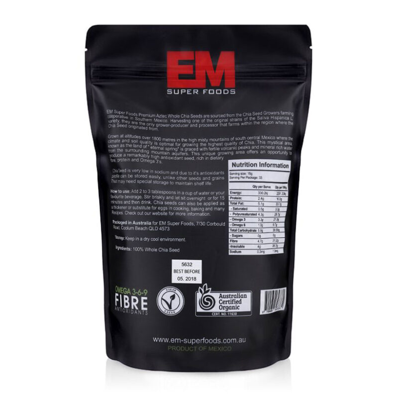 Hạt Chia Úc Black Bag -500g