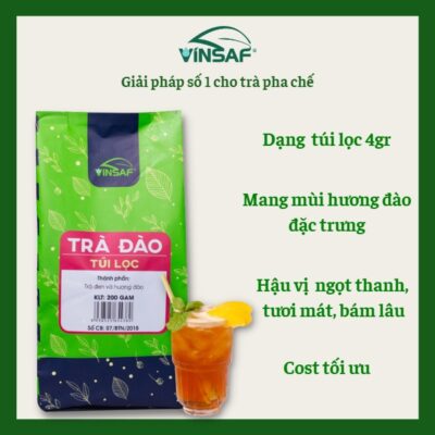 TRÀ ĐÀO TÚI LỌC VINSAF 200gr