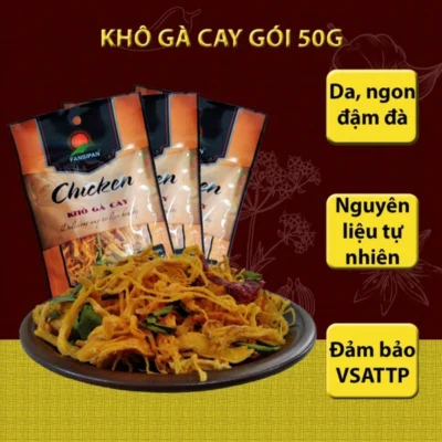 KHÔ GÀ CAY GÓI 50G