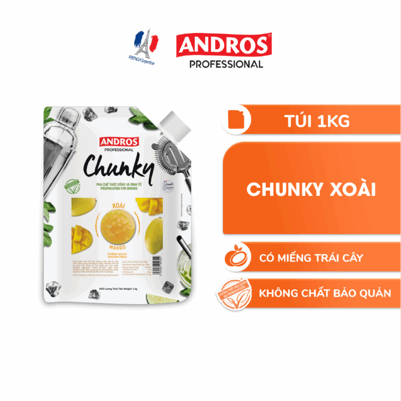 Mứt Andros Chunky Xoài