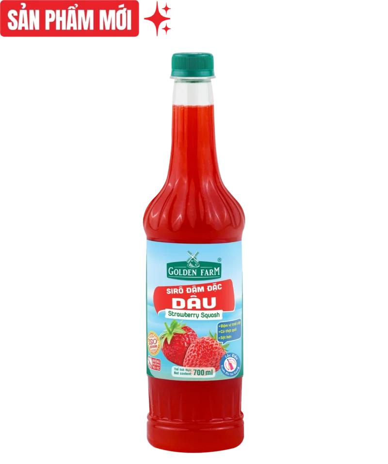 Sirô Đậm Đặc Dâu Golden Farm - 700ml