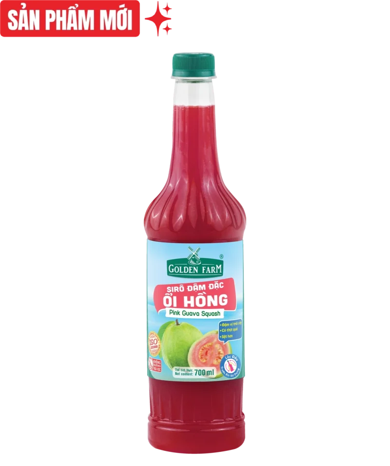 Sirô Đậm Đặc Ổi Hồng Golden Farm - 700ml