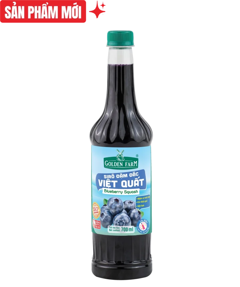 Sirô Đậm Đặc Việt Quất Golden Farm - 700ml
