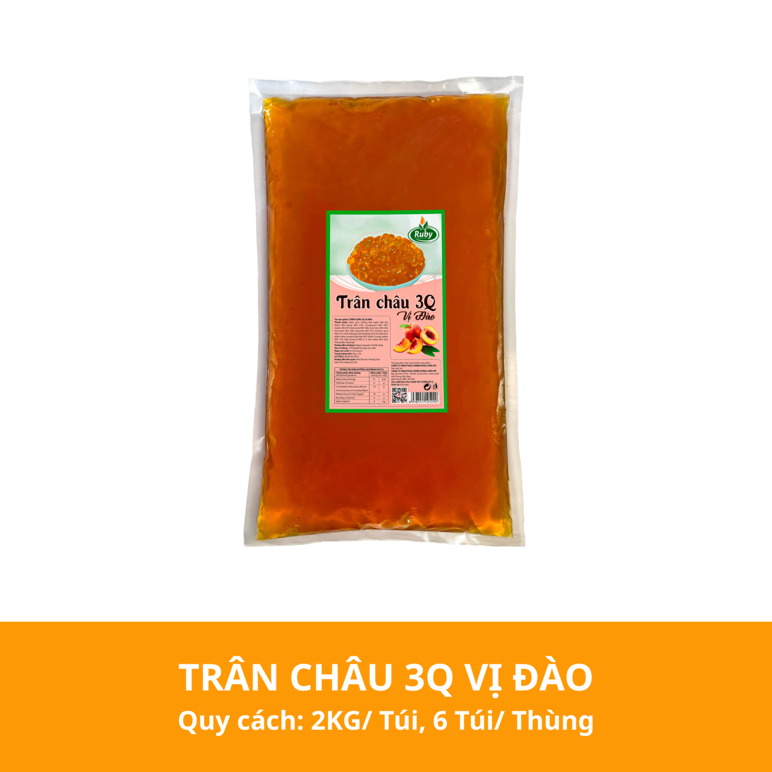 Trân Châu 3Q Ruby vị Đào - 2kg